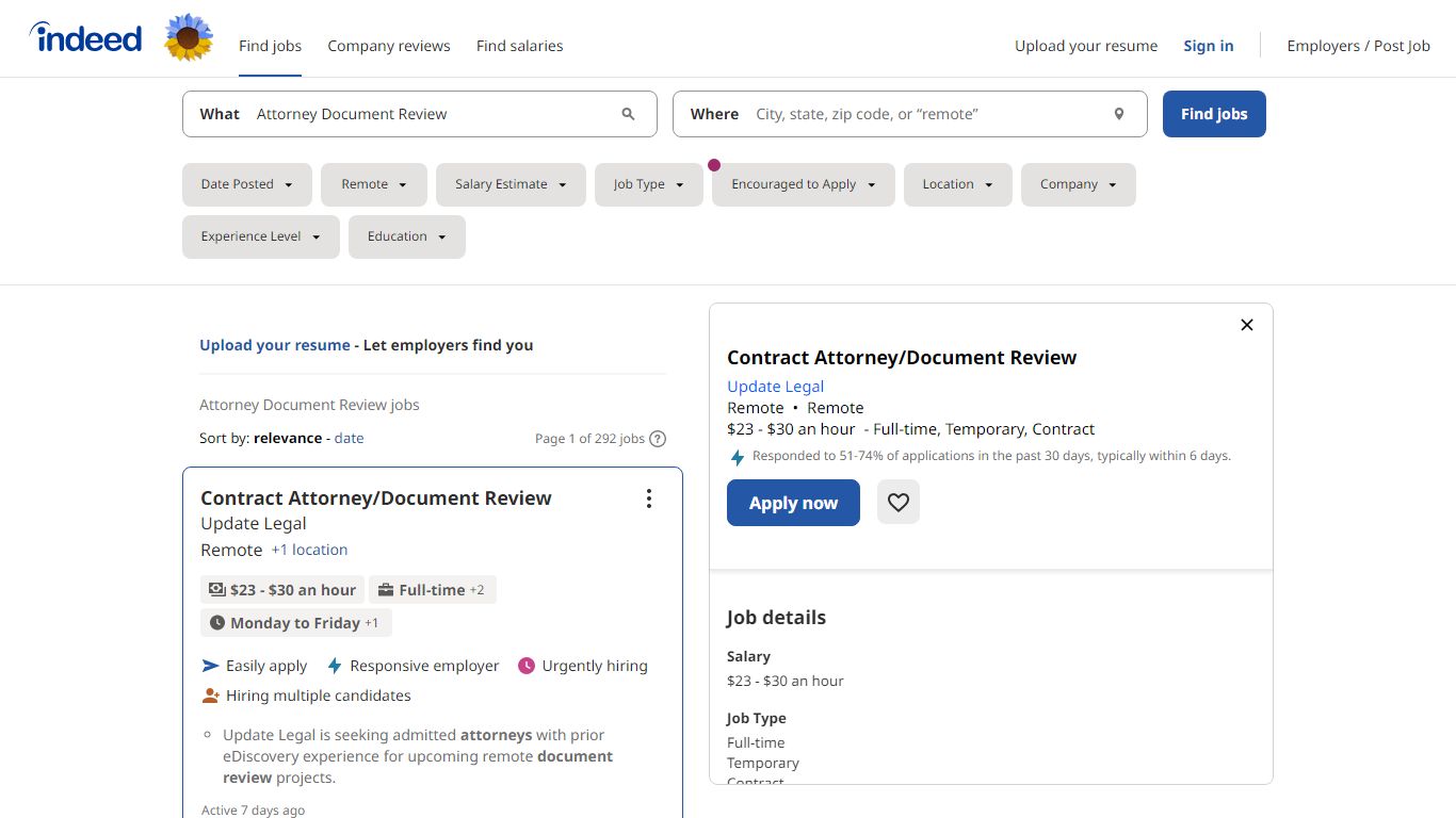 Attorney Document Review Jobs, Employment | Indeed.com